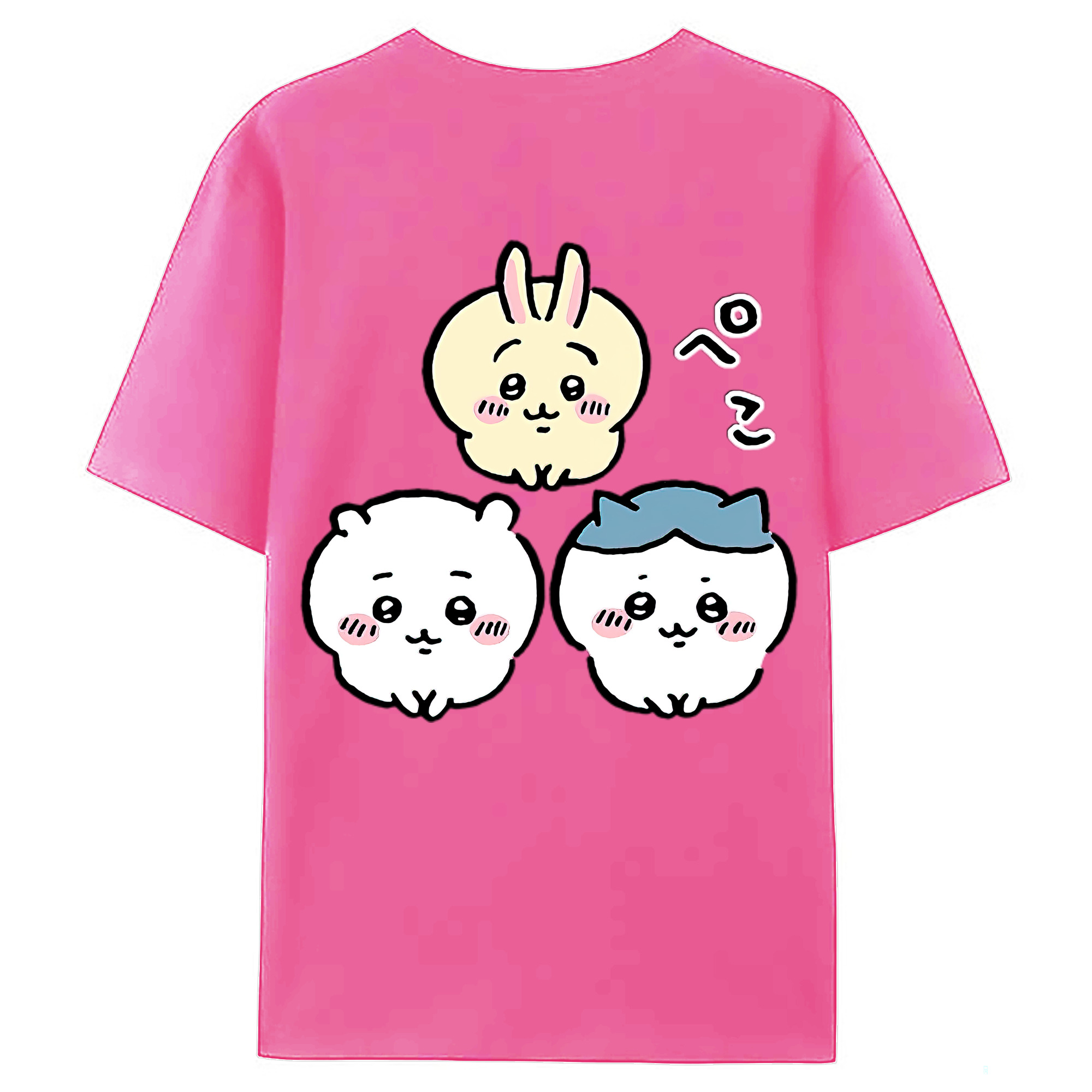 （画像用） ちいかわ うさぎ Chii-kawa usagi レディース半袖Tシャツ(バックプリント)